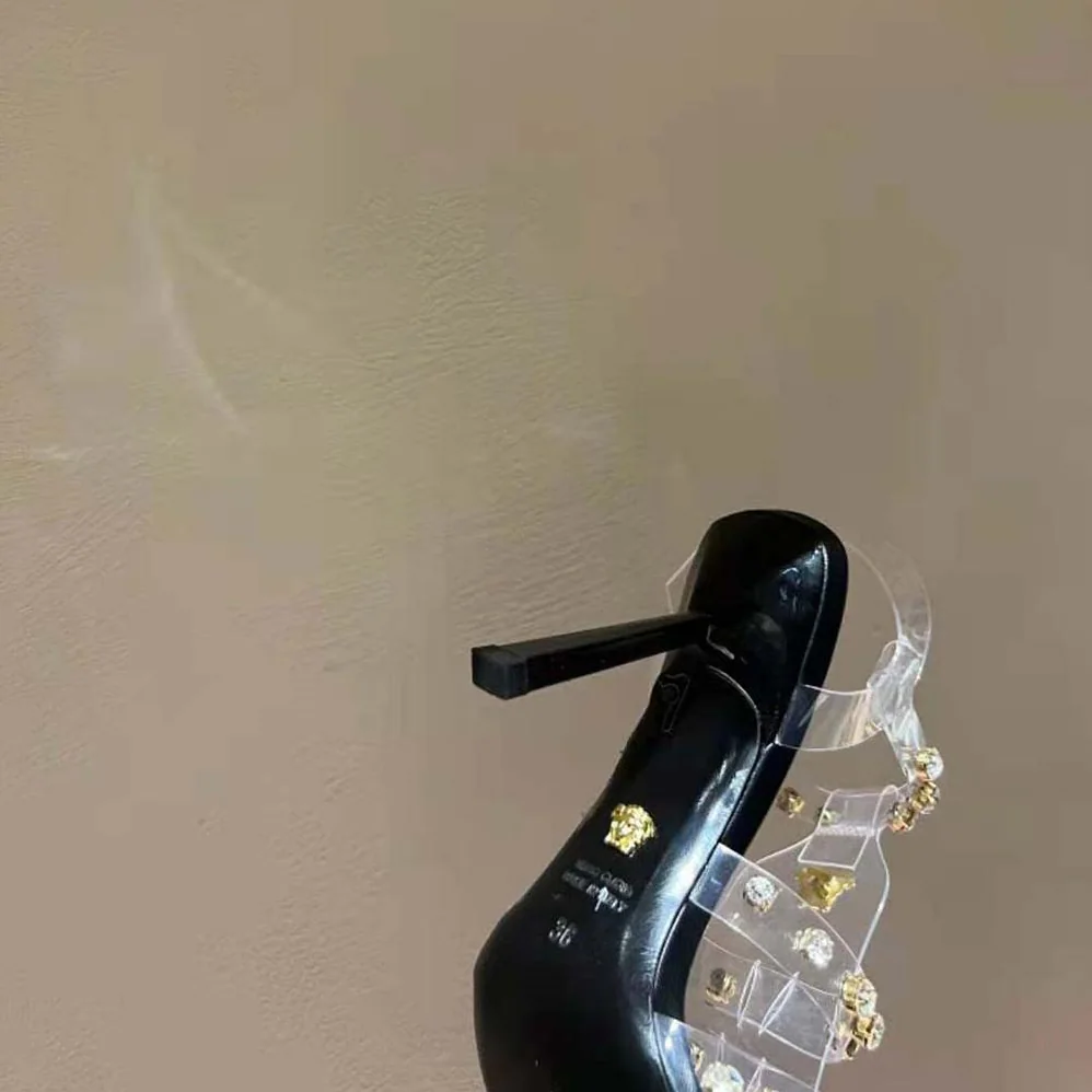 Versace Medusa Cage Sandals for Women in Black