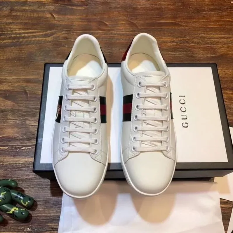 Gucci Ace Sneakers Calfskin Leather Spring/Summer 2020 Collection, White Gucci Ace Sneakers Calfskin Leather Spring/Summer 2020 Collection, White