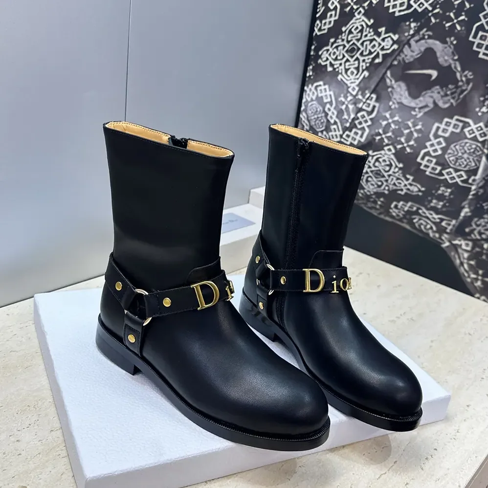 Dior Bolt Ankle Boot Black Calfskin for Women Dior Bolt Ankle Boot Black Calfskin for Women