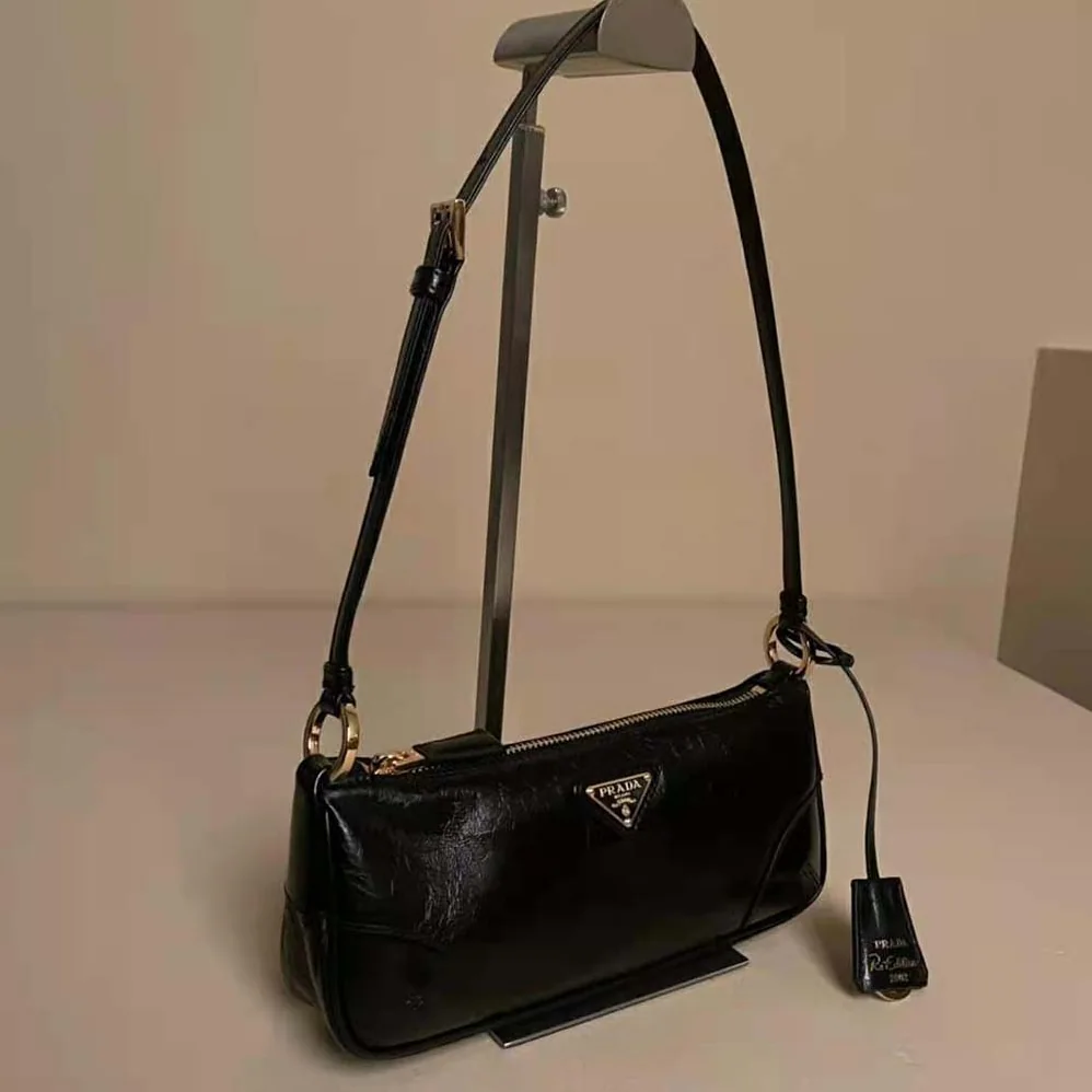 Prada Re-Edition 2002 Small Leather Shoulder Bag for Women