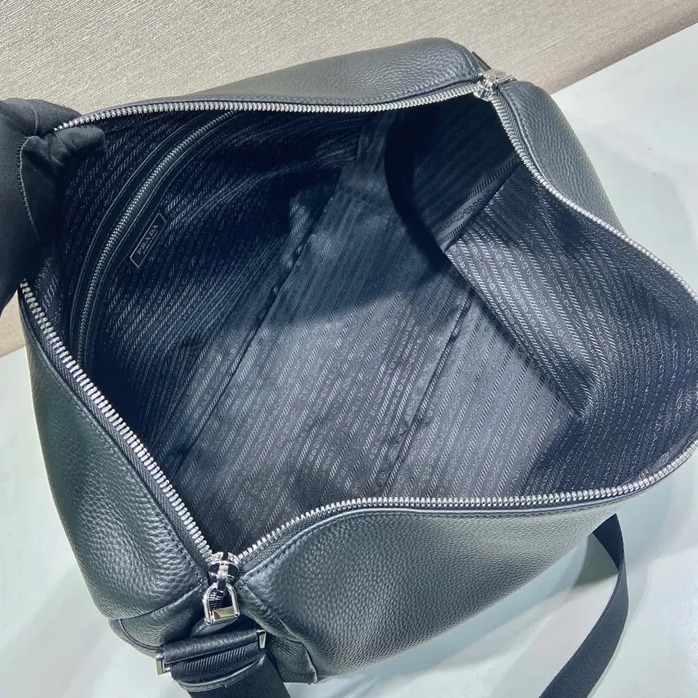 Prada Leather Shoulder Bag for Men in Black Prada Leather Shoulder Bag for Men in Black