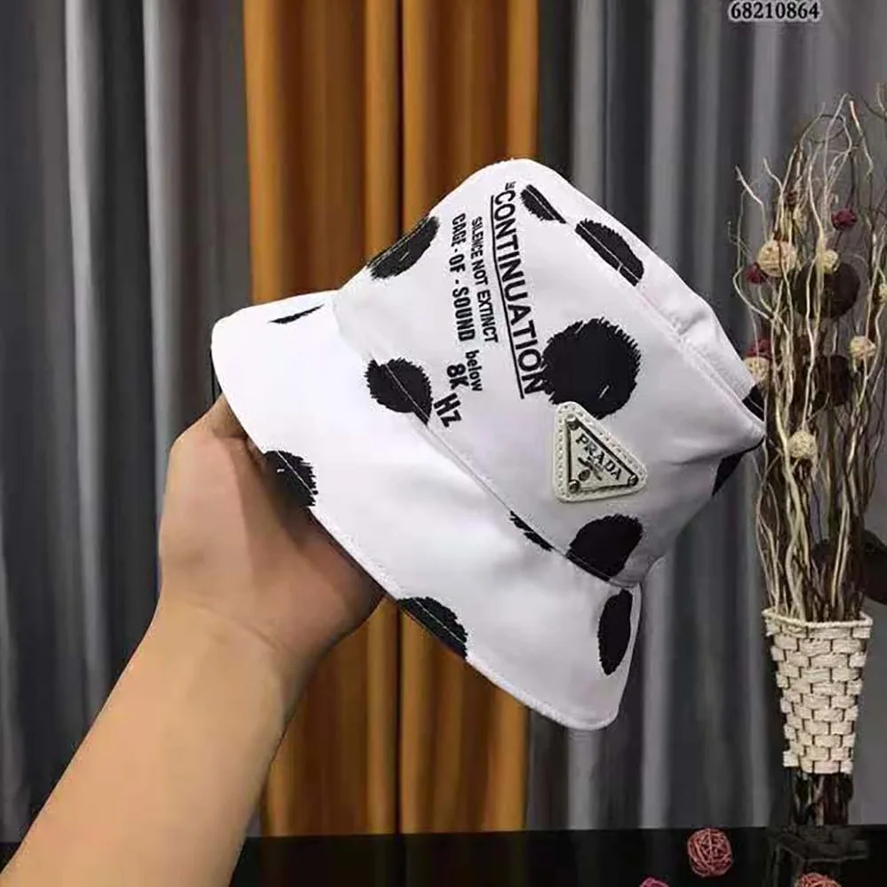 Prada Printed Re-Nylon Bucket Hat for Women in White