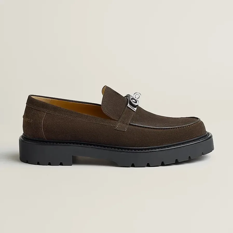 Hermes Icone Loafers Marron Ebene Hermes Icone Loafers Marron Ebene