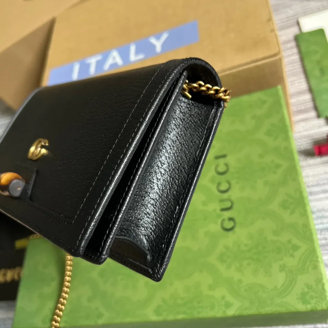 Gucci Diana Mini Bag With Bamboo Black Gucci Diana Mini Bag With Bamboo Black
