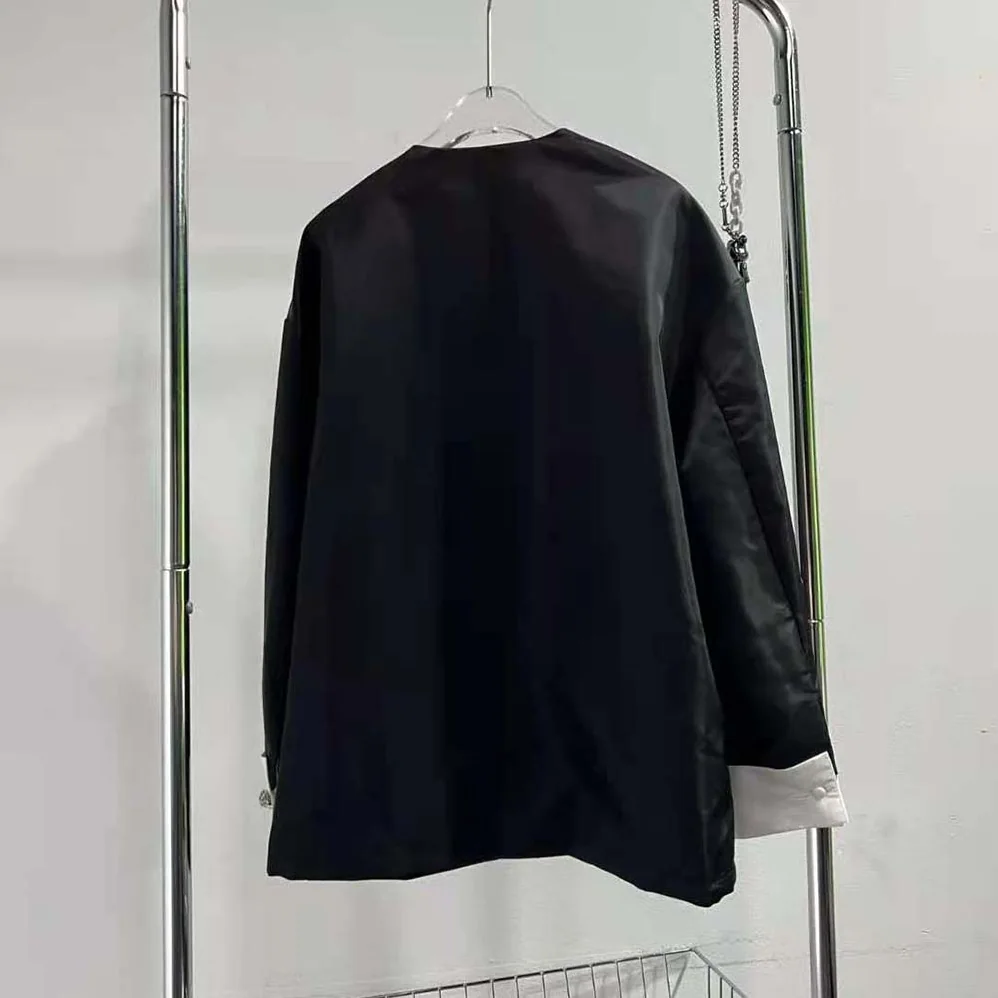 Prada Re-Nylon Blouson Jacket with Detachable Cuffs for Women