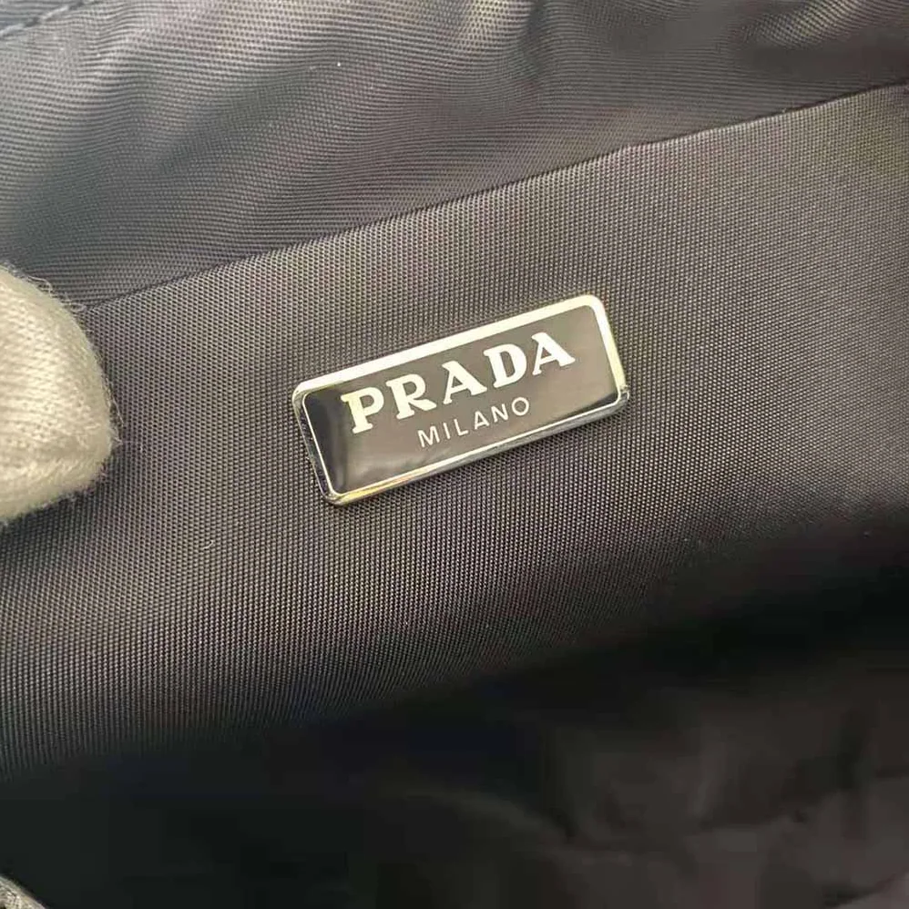 Prada Embossed Nylon Tote for Women in Black