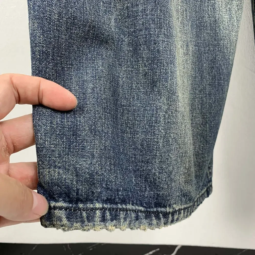 Balenciaga Minimal Baggy Pants In Dirty Grey And Light Blue Cotton Denim for Women Balenciaga Minimal Baggy Pants In Dirty Grey And Light Blue Cotton Denim for Women