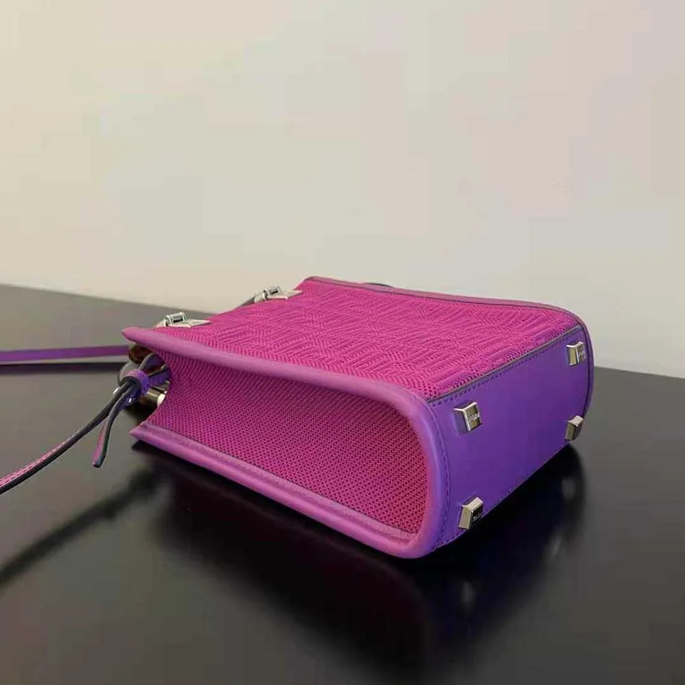 Fendi Mini Sunshine Shopper Purple FF Fabric Mini for Women in Bag Fendi Mini Sunshine Shopper Purple FF Fabric Mini for Women in Bag
