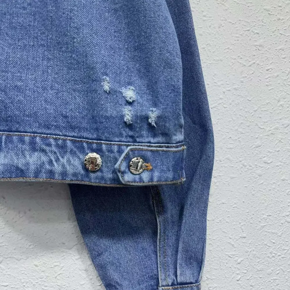 Prada Cropped Organic Denim Jacket for Women