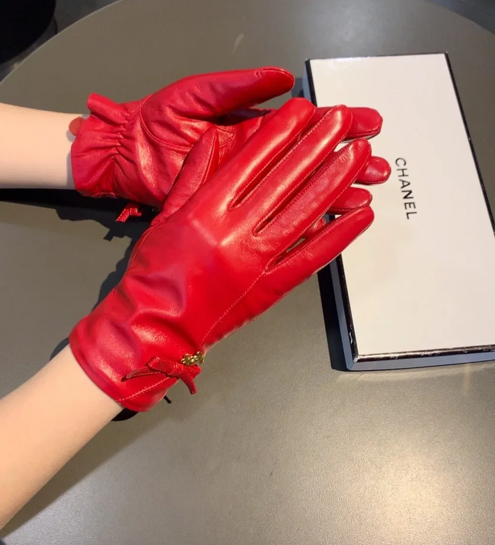 Chanel Gloves In Red Chanel Gloves In Red