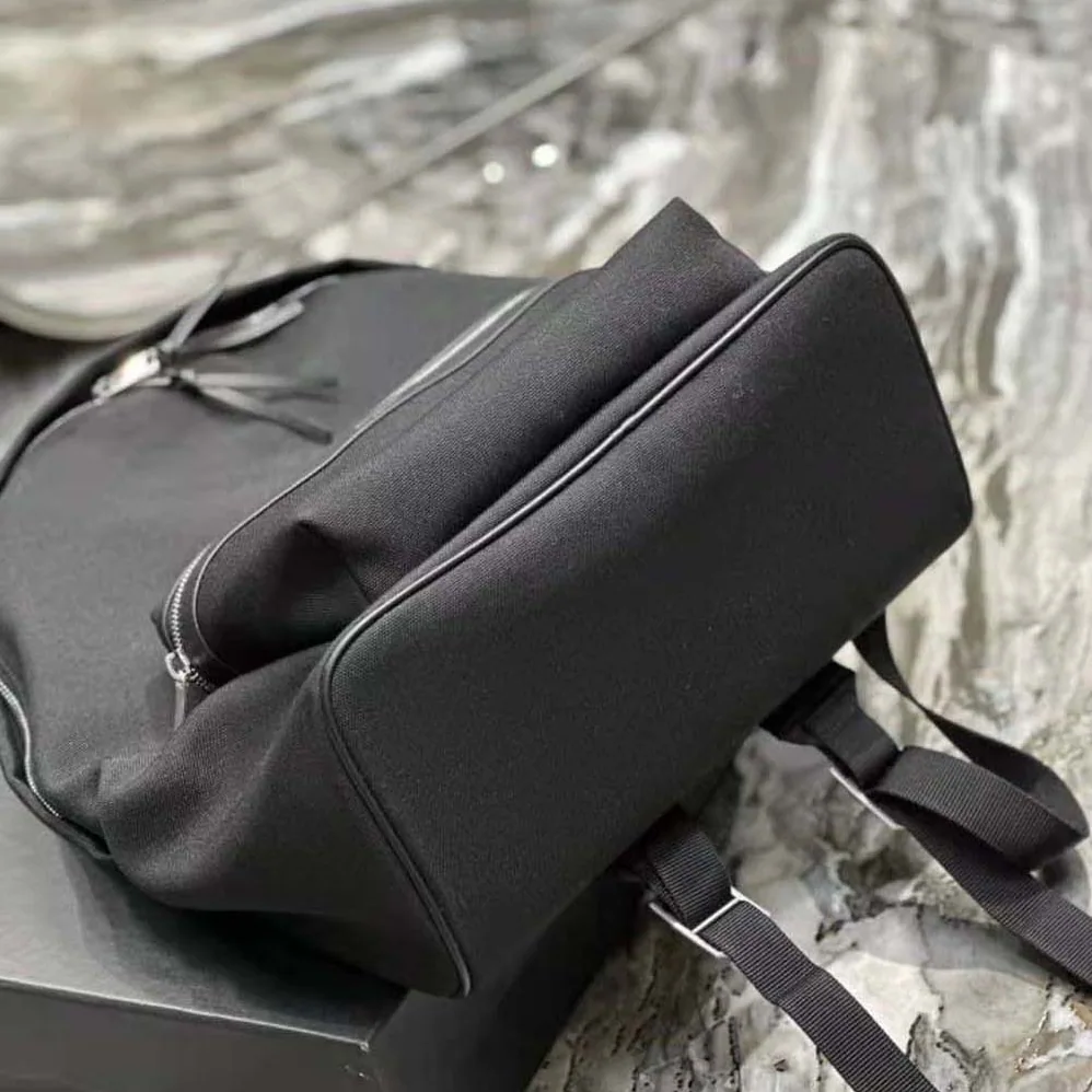 Saint Laurent YSL Saint Laurent Embroidered City Backpack in Canvas for Women Saint Laurent YSL Saint Laurent Embroidered City Backpack in Canvas for Women