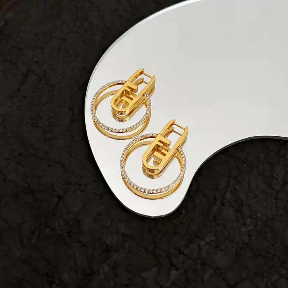 Fendi O'Lock Earrings Gold for Women in coloured Fendi O'Lock Earrings Gold for Women in coloured