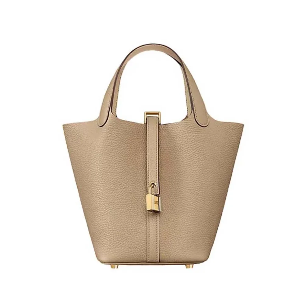 Hermes Picotin Lock 18cm in Clémence leather for Women in Gray