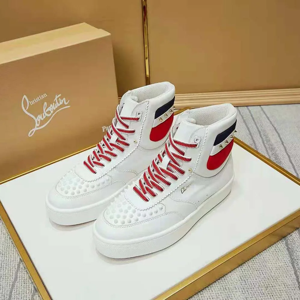 Christian Louboutin Top Rui Spikes Flat Tennis for Women in inspired Sneaker