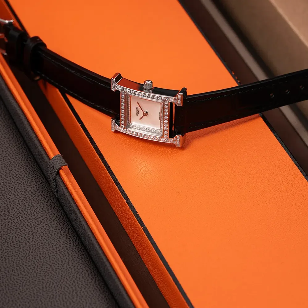Hermes Heure H Watch Mini Model 21 mm for Women in Silver
