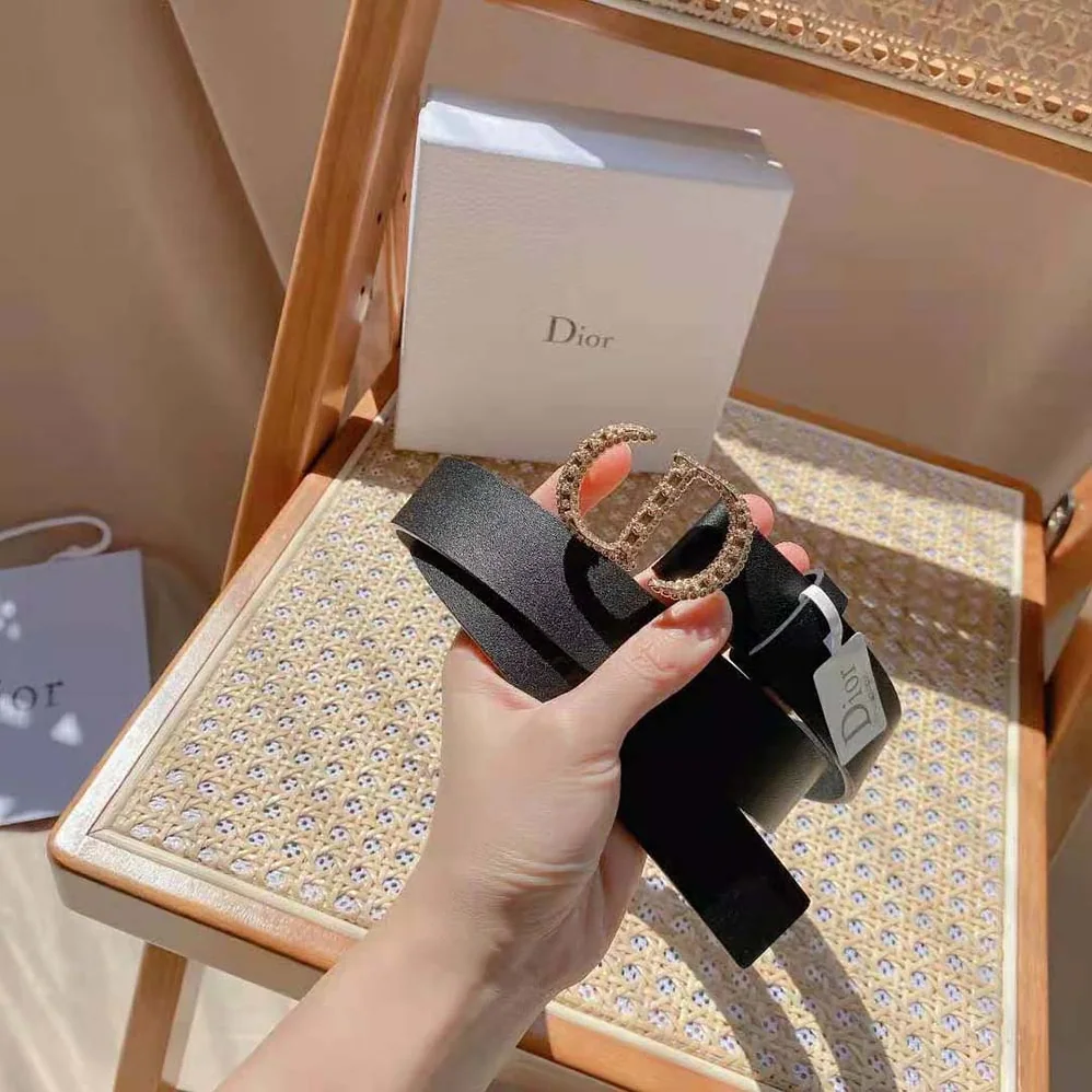 Dior 30 Montaigne Crystals Belt Black Smooth Calfskin and Silver-Tone Crystals 27 MM for Women Dior 30 Montaigne Crystals Belt Black Smooth Calfskin and Silver-Tone Crystals 27 MM for Women