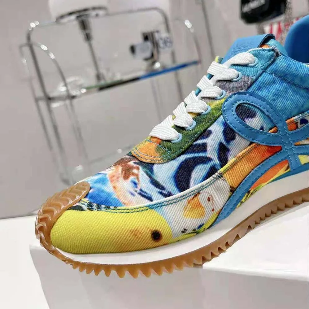 Loewe Flow Runner in Printed Canvas for Men Loewe Flow Runner in Printed Canvas for Men