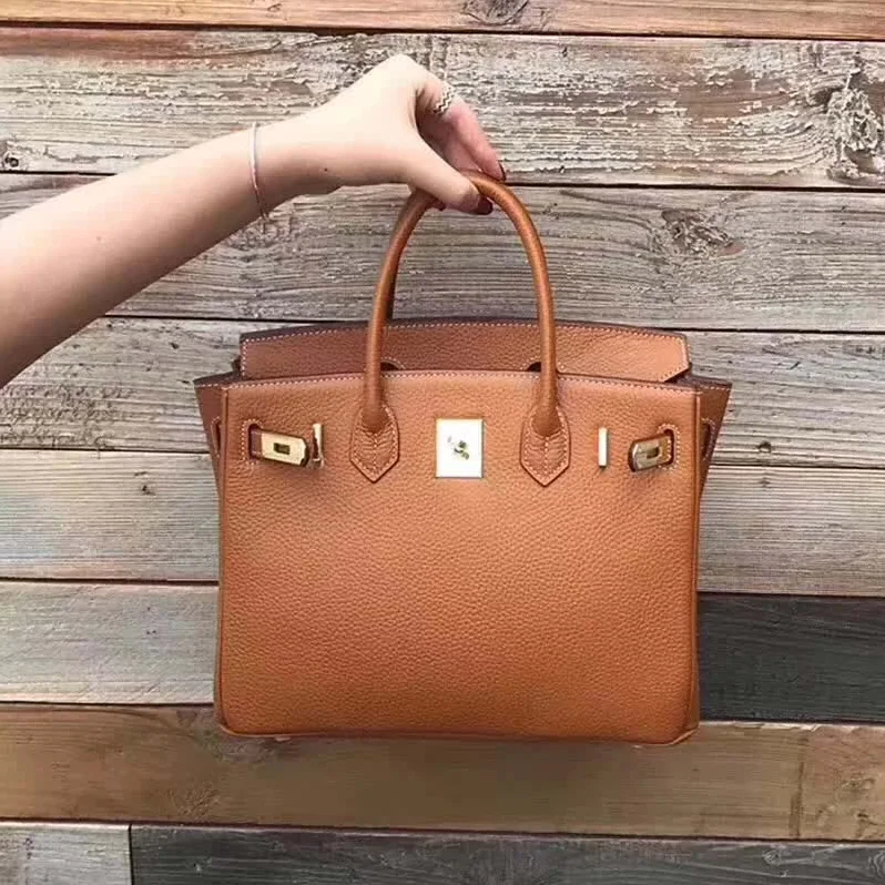 Hermes Birkin 25 Bag in Togo Leather with Gold Hardware in Brown Hermes Birkin 25 Bag in Togo Leather with Gold Hardware in Brown
