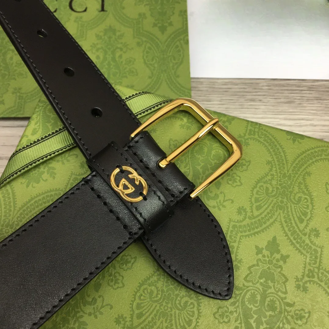 Gucci Belt With Interlocking G Detail Black Gucci Belt With Interlocking G Detail Black