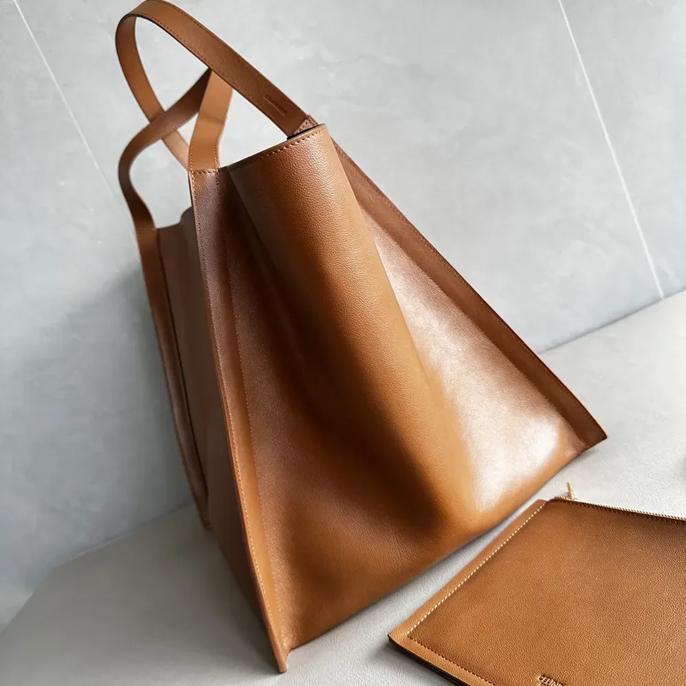 Celine Medium Cube Bag In Supple Calfskin for Women in Brown