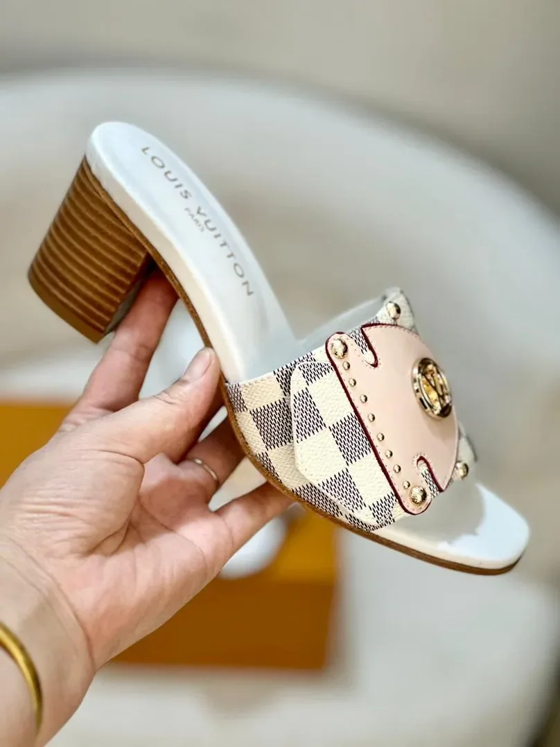 Louis Vuitton LV Frame Mules Damier Canvas Louis Vuitton LV Frame Mules Damier Canvas