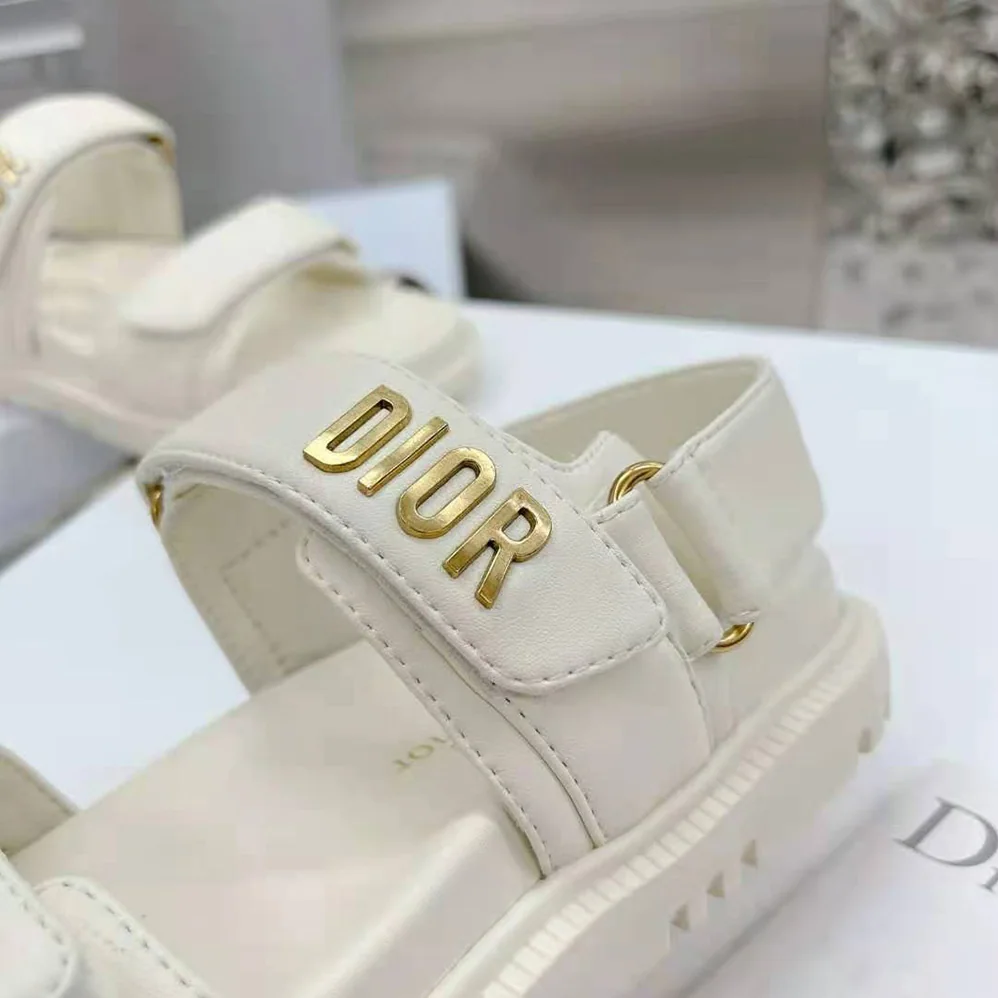 Dior Dioract Sandal White Lambskin for Women Dior Dioract Sandal White Lambskin for Women