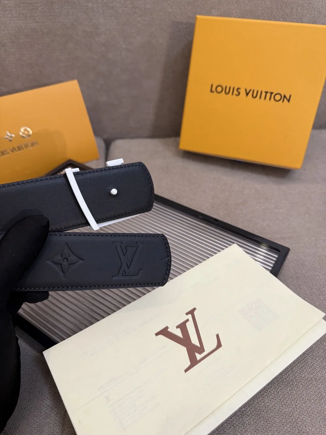 Louis Vuitton LV Initiales Monogram Eclipse Belt Black With Black Buckle Louis Vuitton LV Initiales Monogram Eclipse Belt Black With Black Buckle