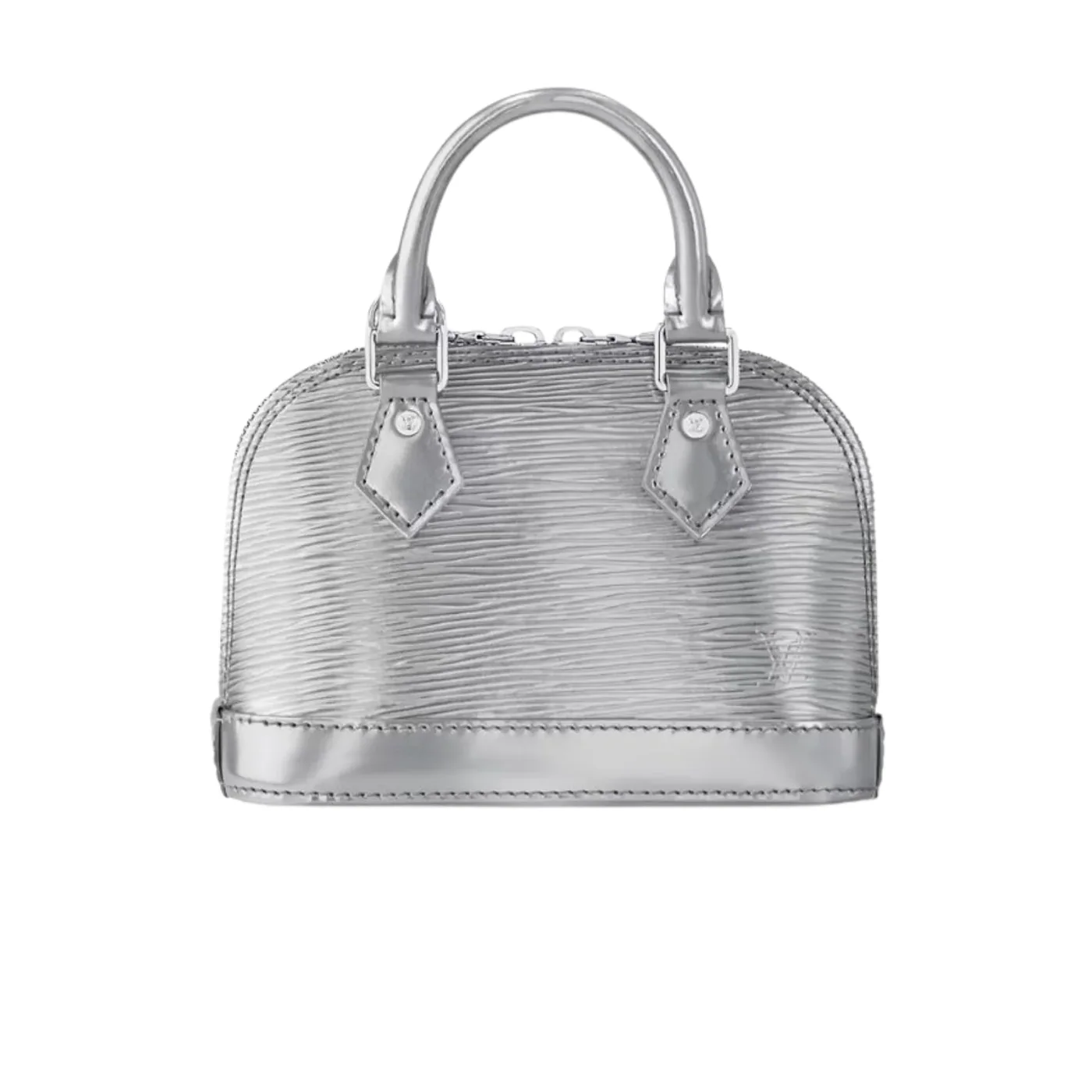 Louis Vuitton Nano Alma Top Handle Bag in Silver Silver Hardware Louis Vuitton Nano Alma Top Handle Bag in Silver Silver Hardware