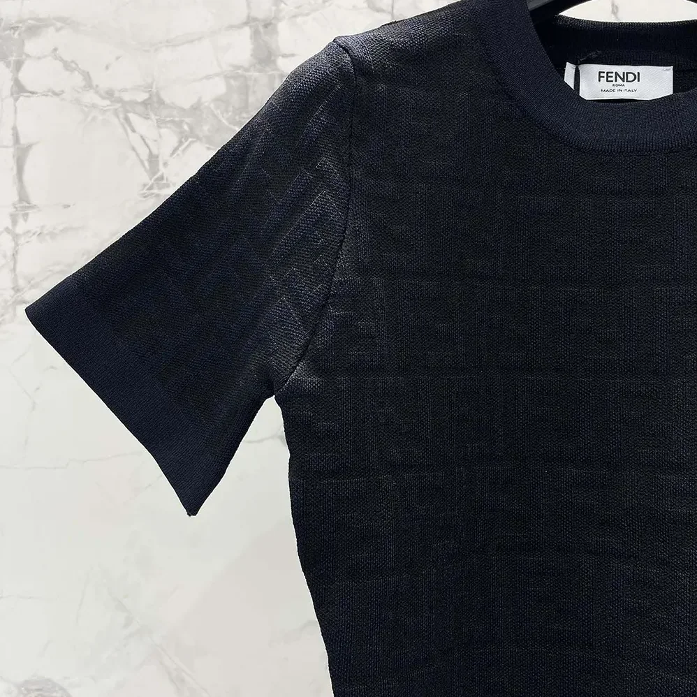 Fendi Black FF Viscose Sweater for Women