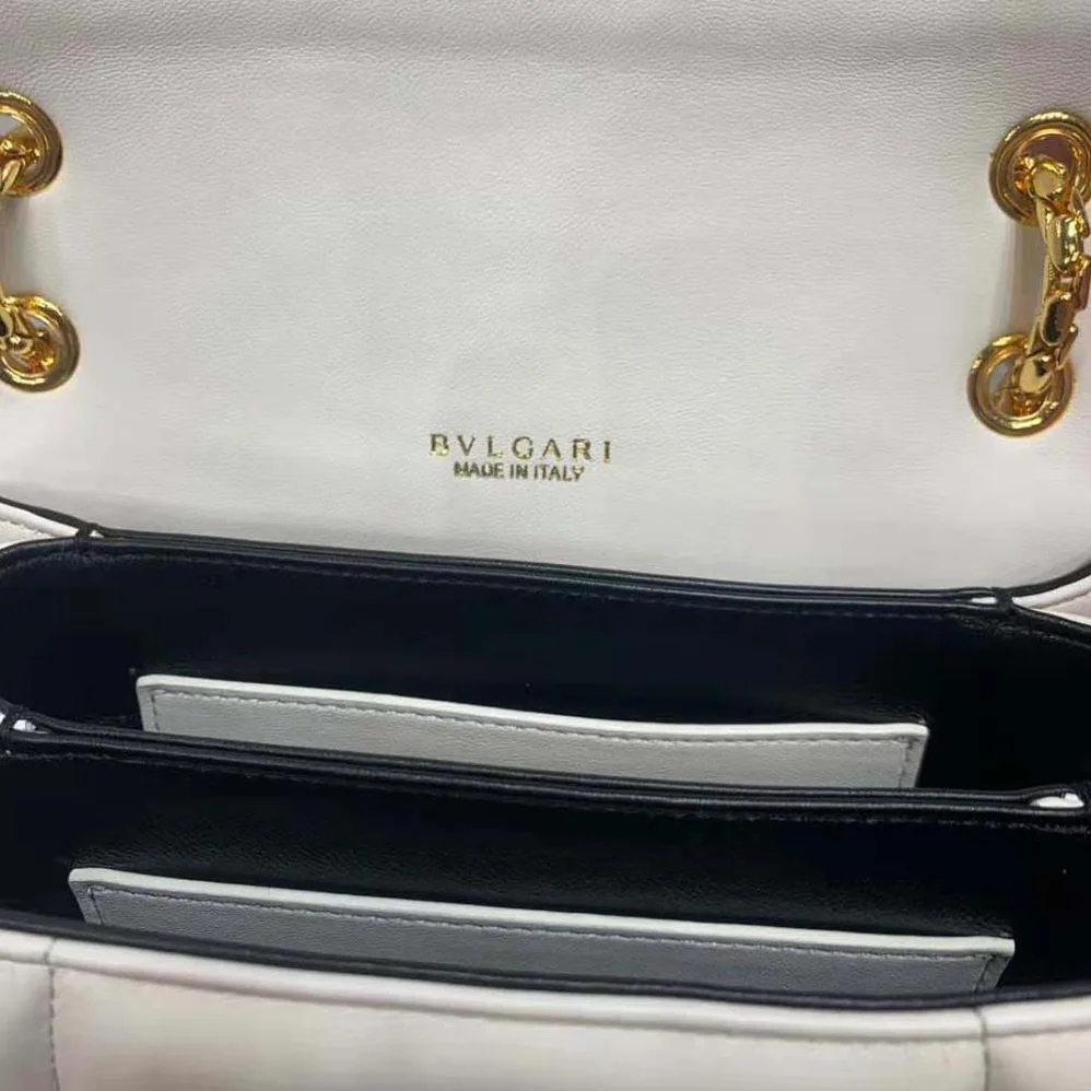 Bvlgari Serpenti Reverse Shoulder Bag for Women in White