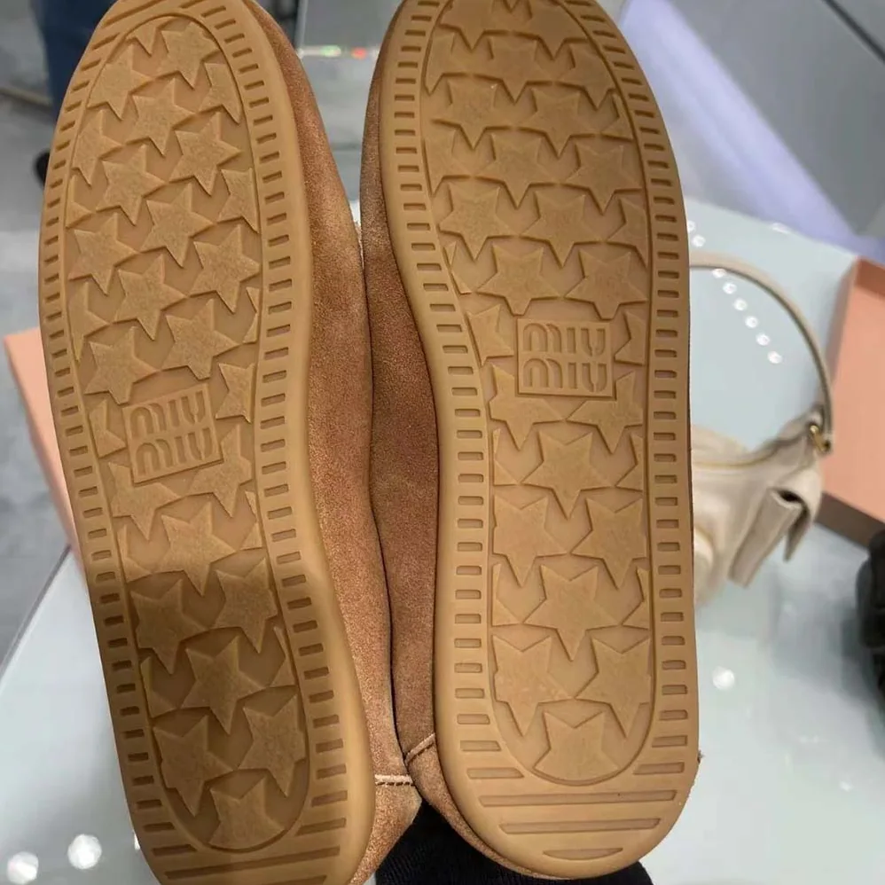 Miu Miu Unlined Bleached Leather Loafers for Women in Brown Miu Miu Unlined Bleached Leather Loafers for Women in Brown