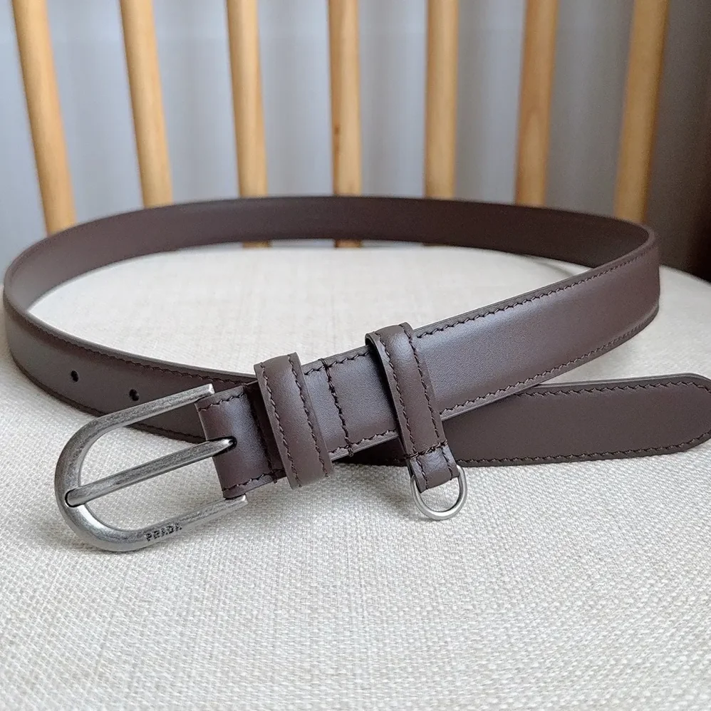 Prada Antiqued Leather Belt for Women