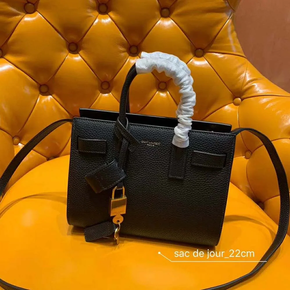 Saint Laurent YSL Classic Sac De Jour Nano Grained for Women in Black Saint Laurent YSL Classic Sac De Jour Nano Grained for Women in Black