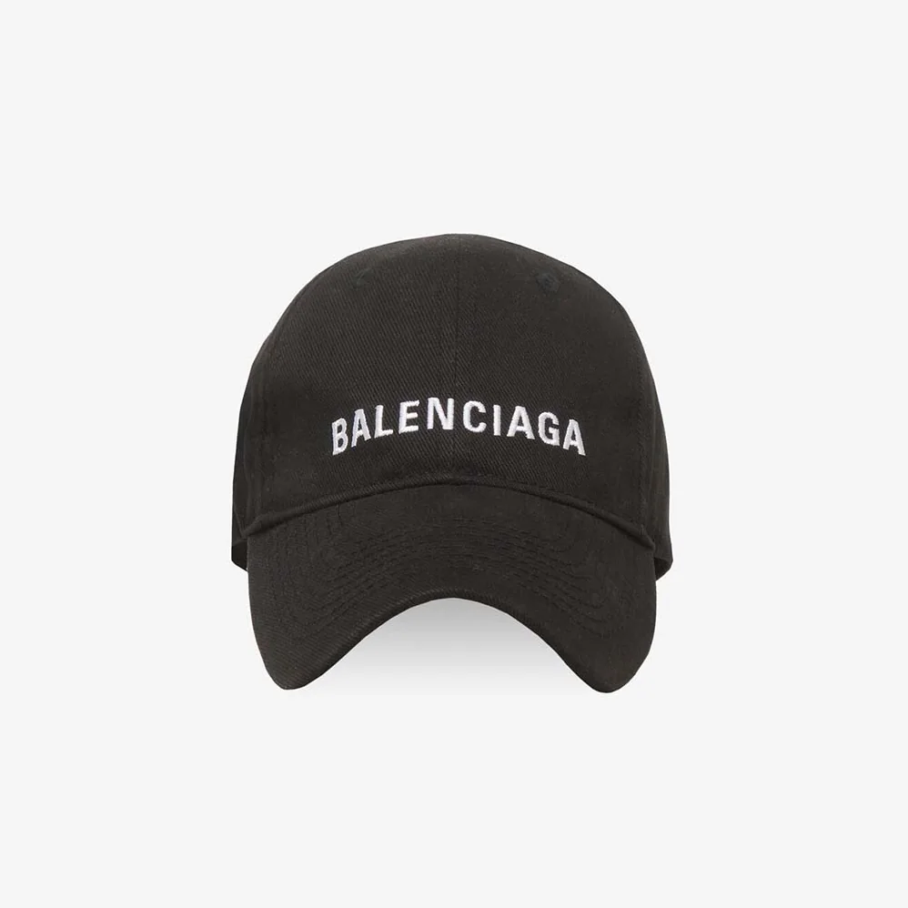 Balenciaga Classic Baseball Cap with Balenciaga Embroidered Logo for Women in Black Balenciaga Classic Baseball Cap with Balenciaga Embroidered Logo for Women in Black