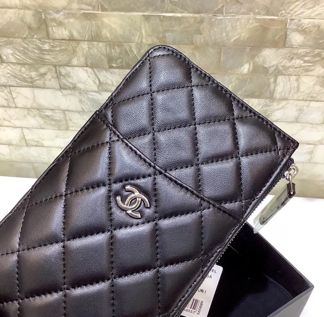 Chanel CO-CO Mini Pouch Wallet in Black , /, with Silver Hardware