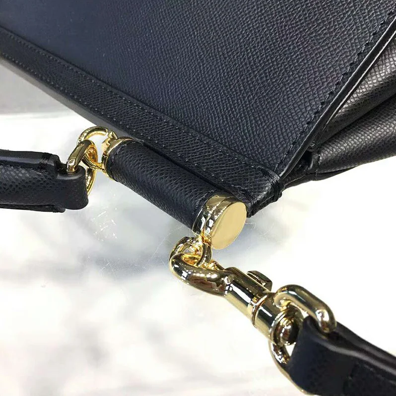 Dolce Gabbana D&G Medium Dauphine Leather Sicily Bag for Women in Black