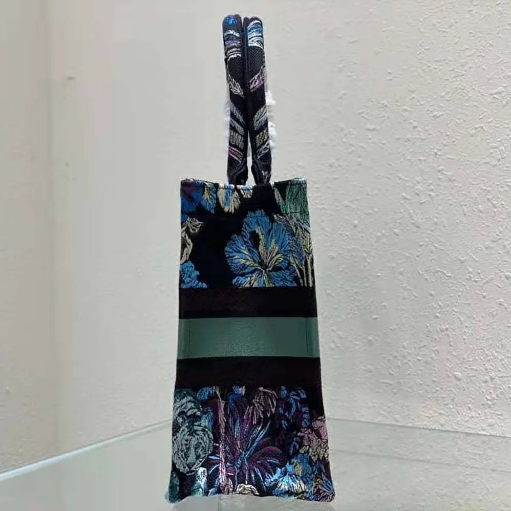 Dior Medium Dior Book Tote Blue Multicolor Toile de Jouy Voyage Embroidery for Women