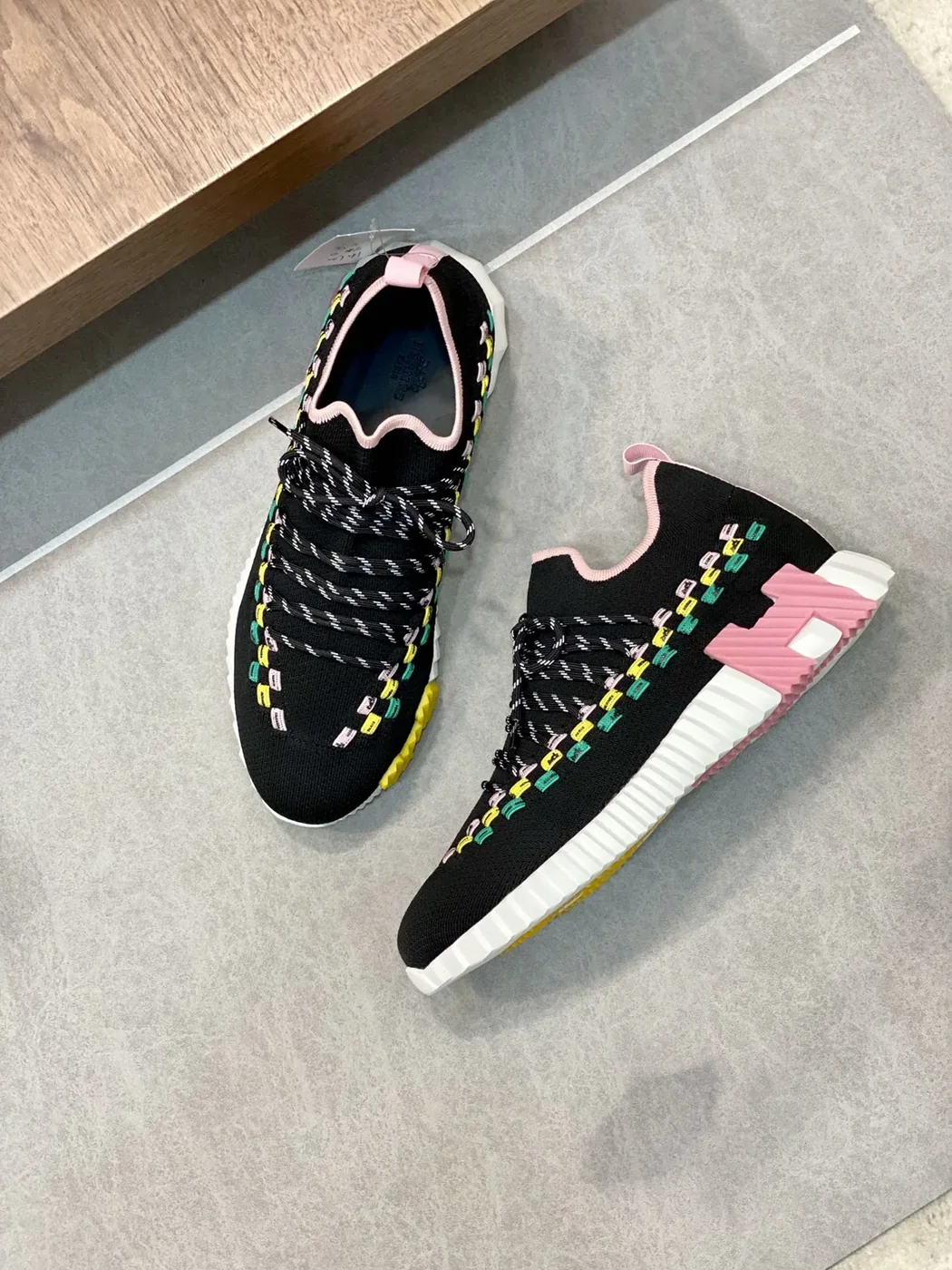 Hermes Sneakers Flex Black And Pink Hermes Sneakers Flex Black And Pink