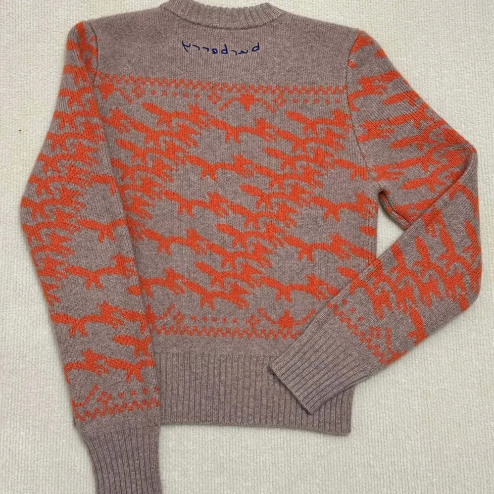 Burberry Cropped Fox Wool Sweater for Men