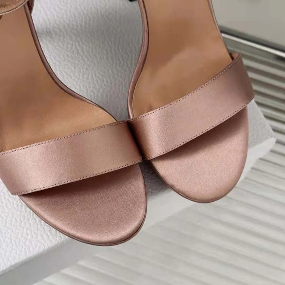 Dior Mlle Dior Heeled Sandal Rose Des Vents Satin for Women