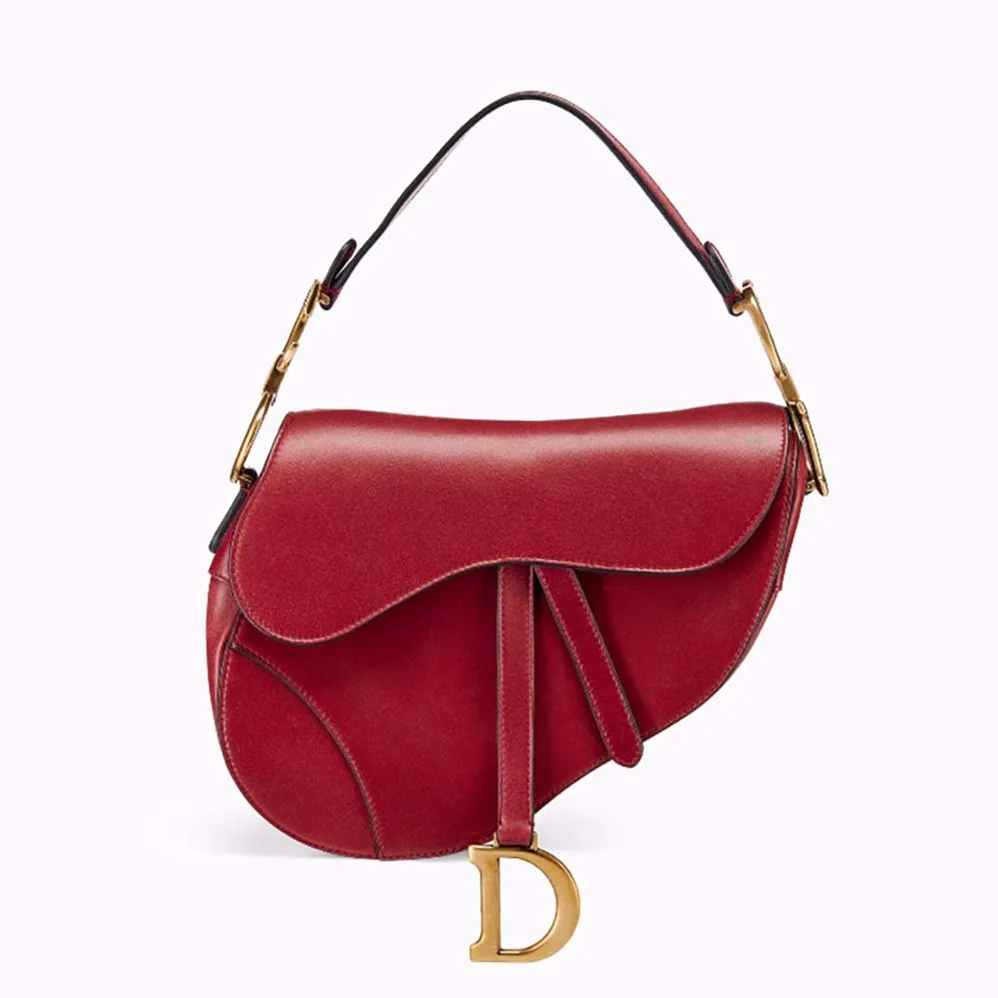 Dior Saddle Bag in Red Calfskin for Women