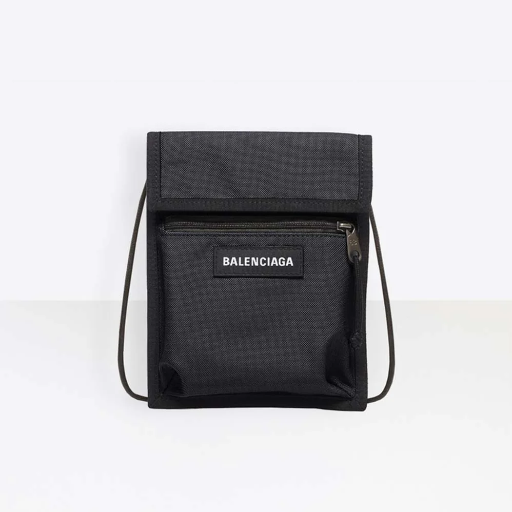 Balenciaga Explorer Pouch Strap for Men in Black Balenciaga Explorer Pouch Strap for Men in Black