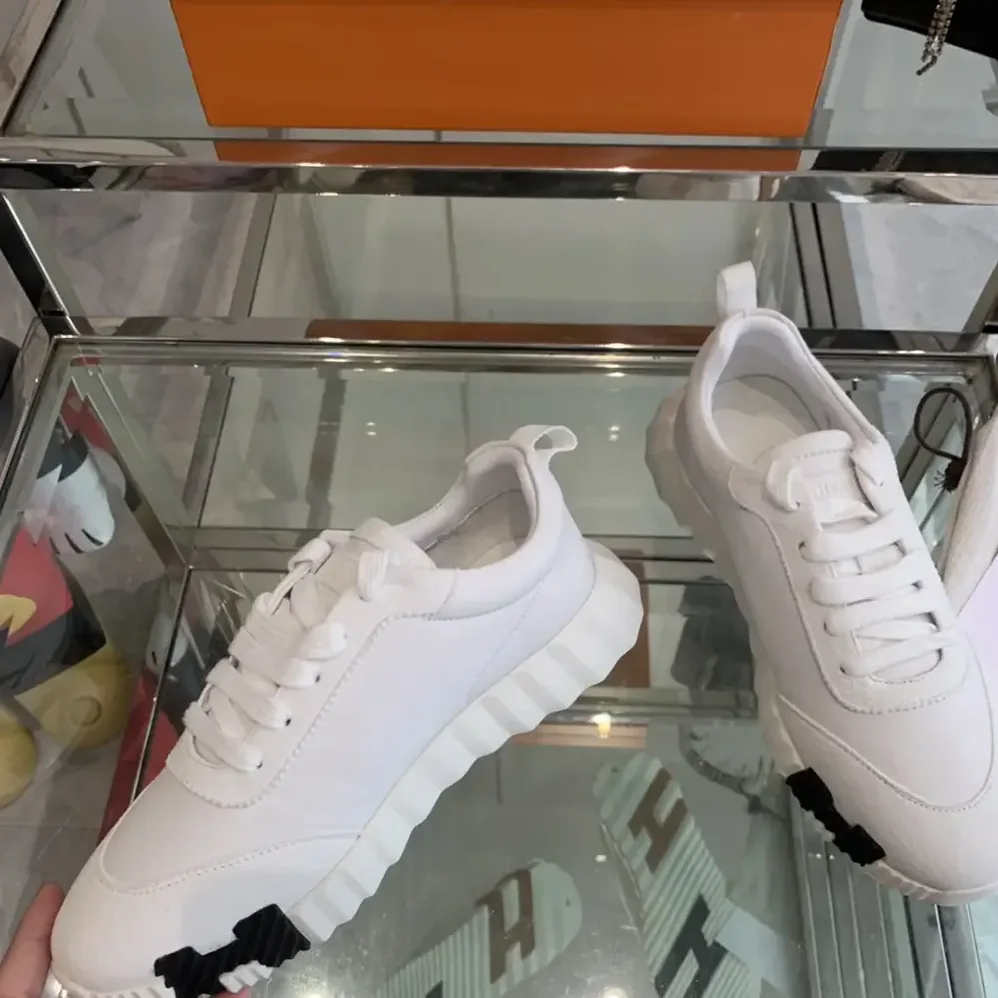 Hermes Bouncing Sneaker-White/Brown H241202Z for Unisex Hermes Bouncing Sneaker-White/Brown H241202Z for Unisex