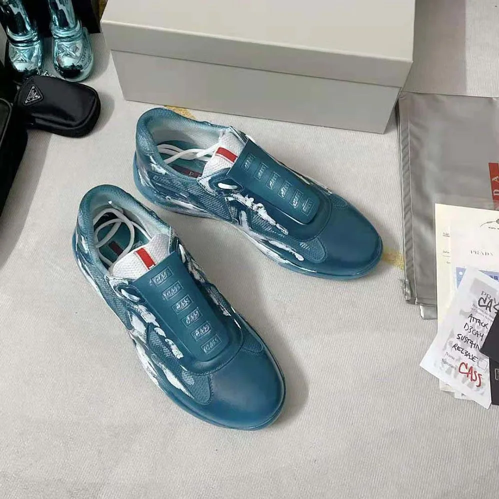 Prada Cass x Prada Americas Cup D3cay Sneakers for Unisex in Navy
