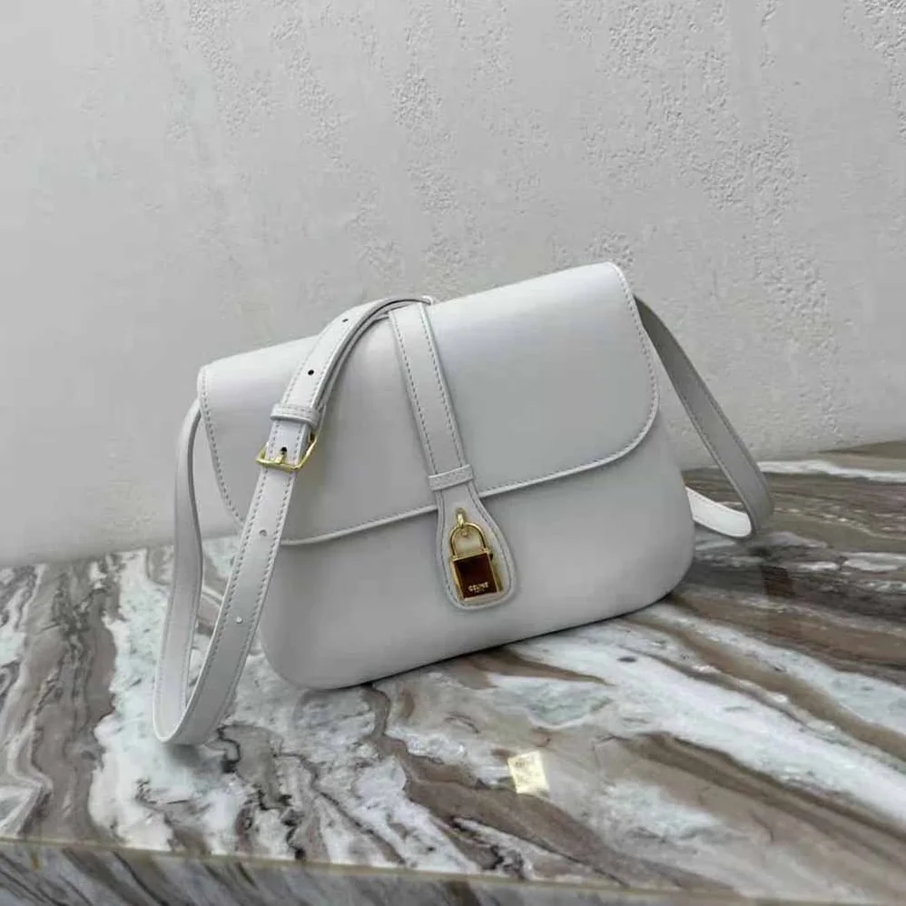 Celine Medium Tabou in Smooth Calfskin for Women in White