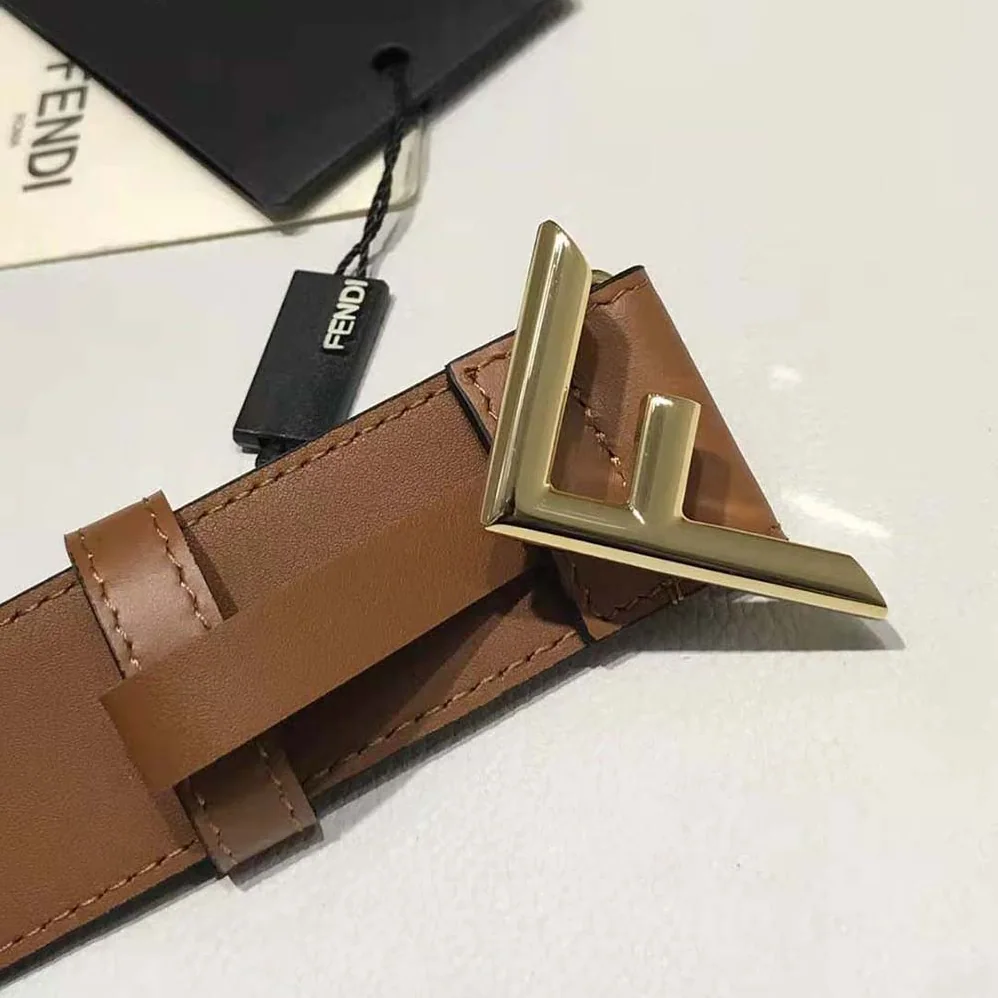 Fendi Brown Leather Belt for Women Fendi Brown Leather Belt for Women