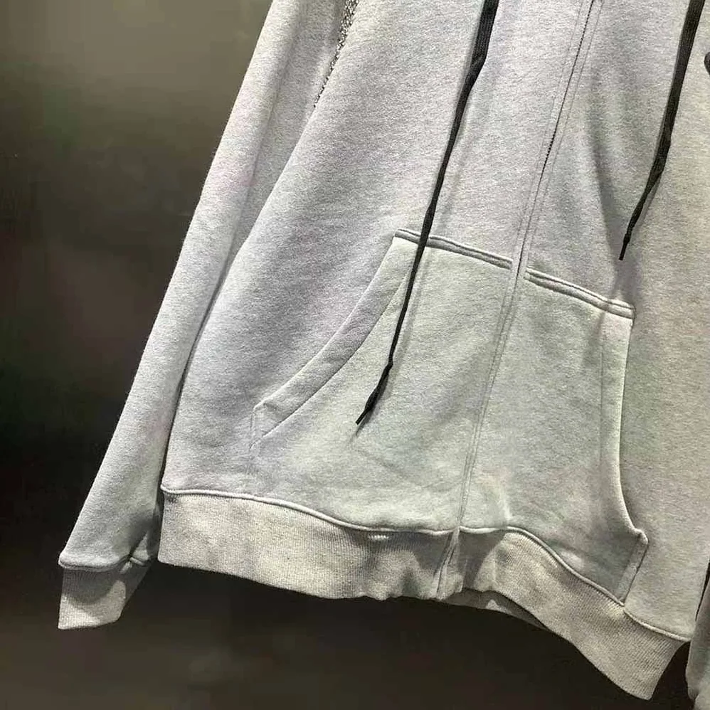 Prada Oversized Studded Hoodie for Women in Silver