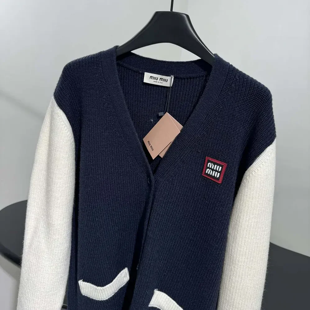 Miu Miu Wool and Cashmere Cardigan for Women Miu Miu Wool and Cashmere Cardigan for Women