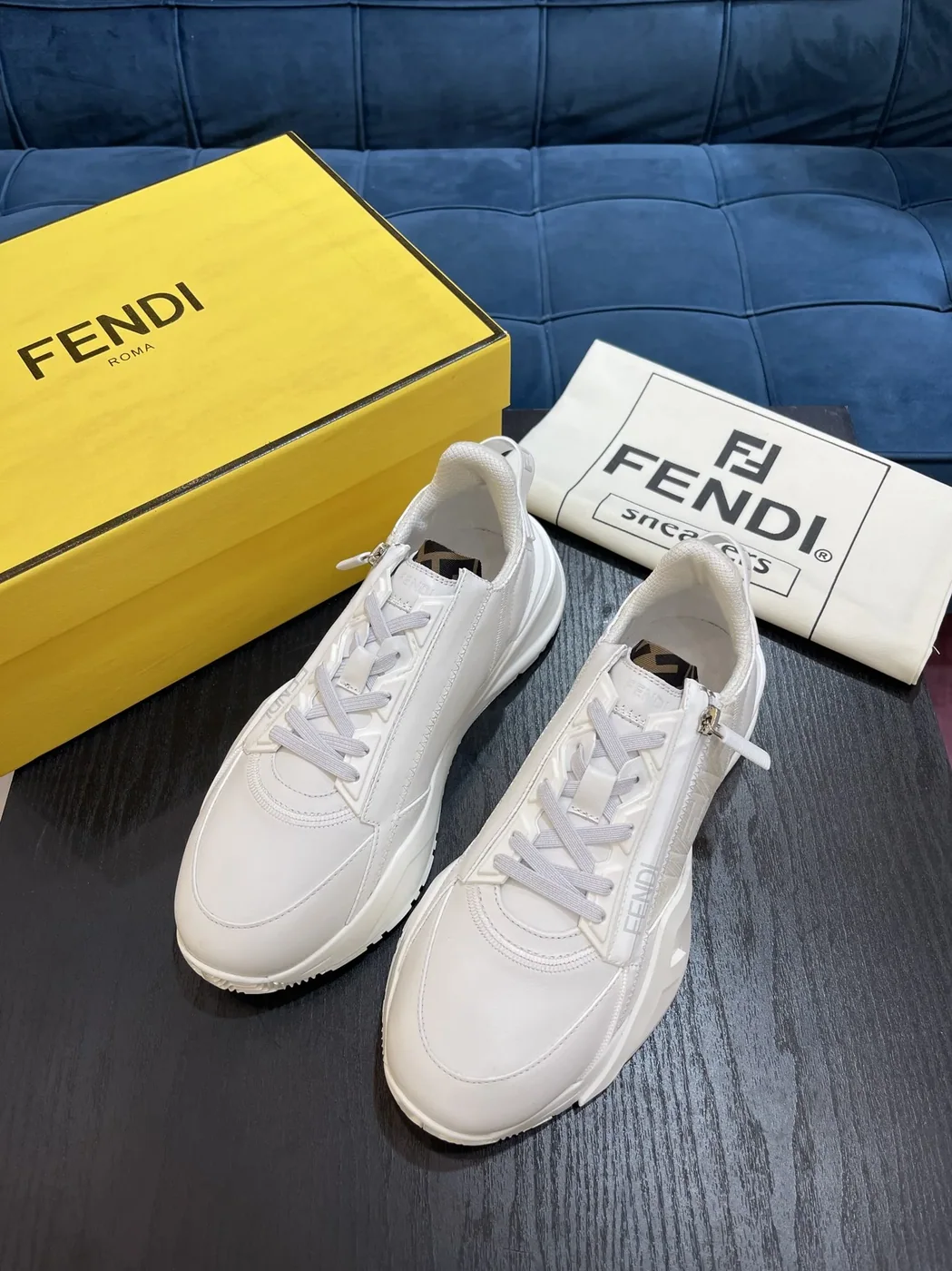Fendi FD Flow Sneakers White 7E1392AK1QF1HGQ