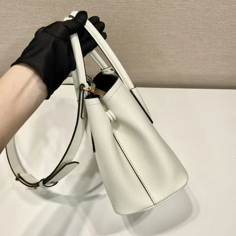 Prada Double Saffiano Mini Bag White